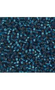 Miyuki delica beads 10/0 - Silver lined blue zircon dyed DBM-608
